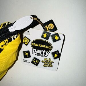 Bananagrams Party Edition Word Game Black Tiles Brand New NWT Complete 2016